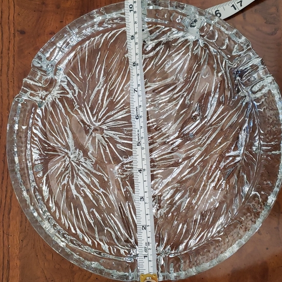 ❤ VINTAGE | Gigantic Mid-Century Modern Heavy Glacial Ashtray Art Glass - Picture 12 of 14